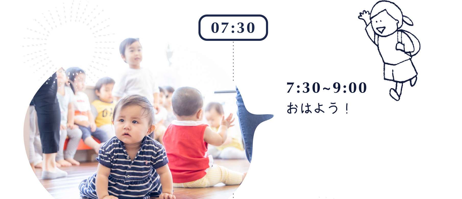 7:30~9:00 おはよう！